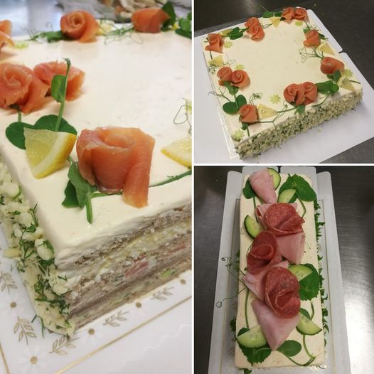 Kemijärven Leipomopalveluiden voileipäkakku